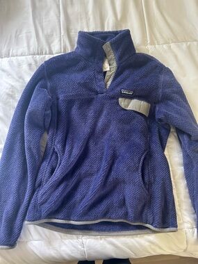 Patagonia Deep Purple Snap-Neck Fleece